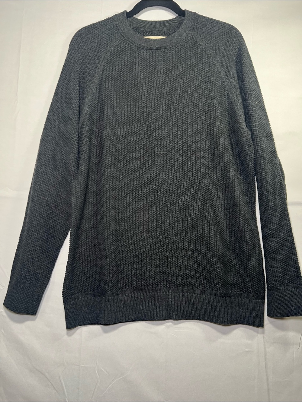 The Normal Brand Men’s Charcoal Gray Textured Crewneck Sweater Medium - Picture 2 of 9